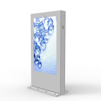 support extérieur de plancher de totem de Digital d'affichage de la publicité de l'affichage à cristaux liquides 4K imperméable
